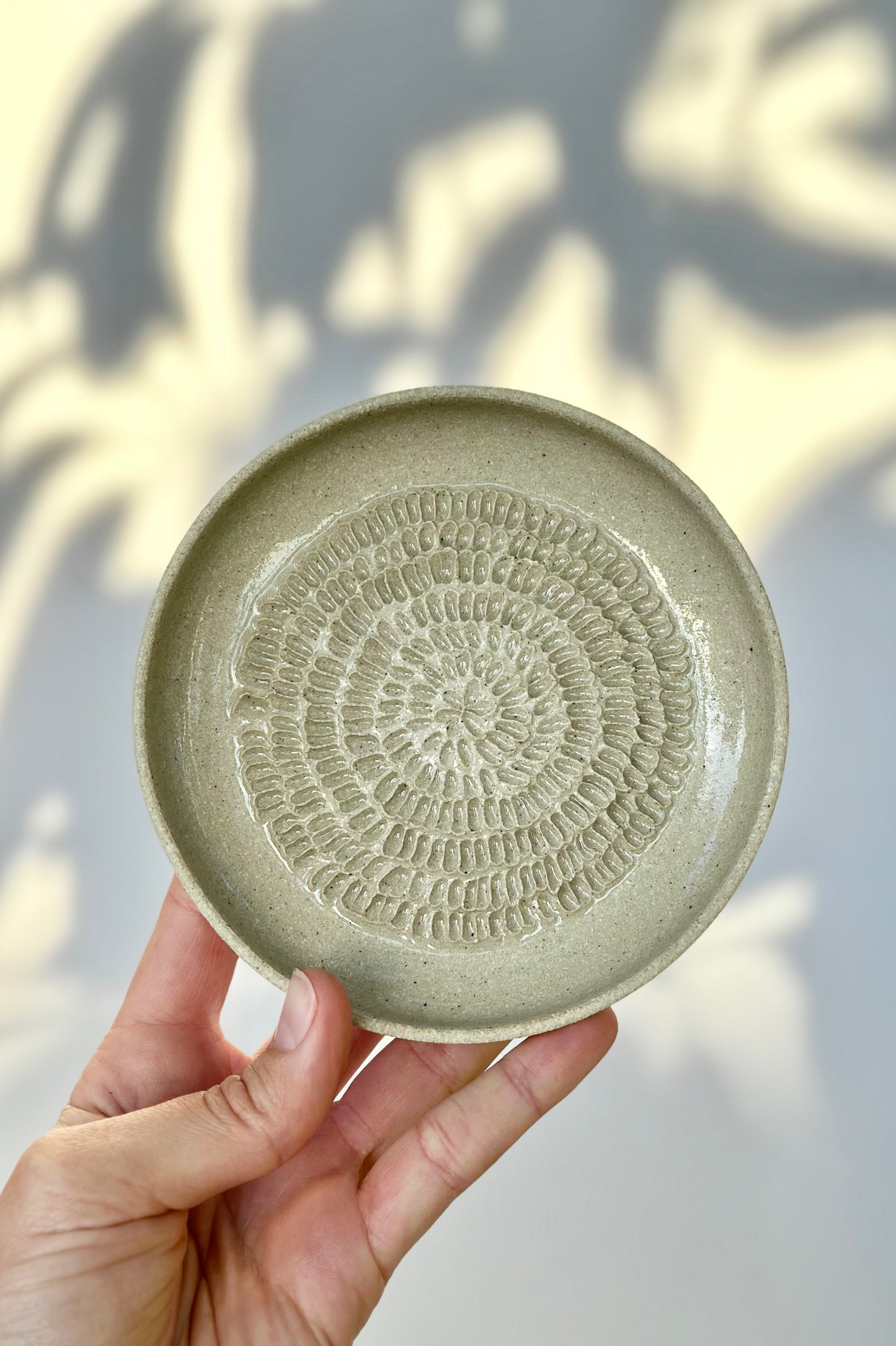 The Grate Plate - Ceramic Grater, Sage Green